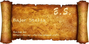 Bajer Stella névjegykártya