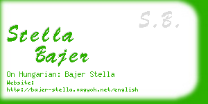 stella bajer business card